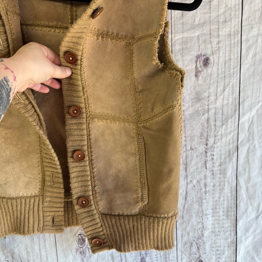 Vintage Hooded Patchwork Western 100% Shell Split… - image 5